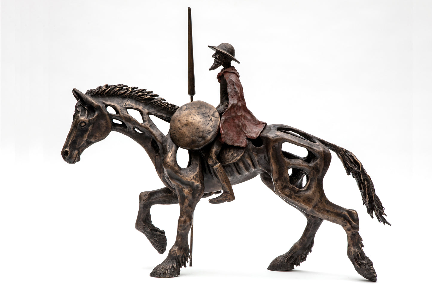 BRONZE CAST SCULPTURE "Don Quixote & Rocinante" Limited Edition