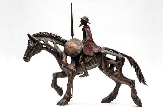 BRONZE CAST SCULPTURE "Don Quixote & Rocinante" Limited Edition