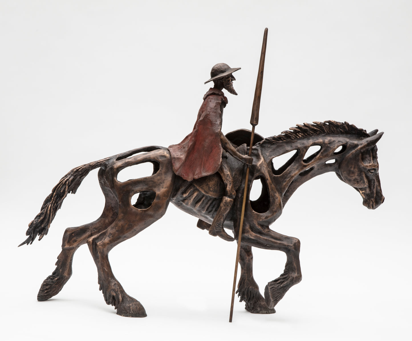 BRONZE CAST SCULPTURE "Don Quixote & Rocinante" Limited Edition