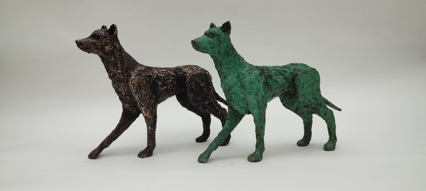BRONZE CAST SCULPTURES "Mossy Hounds" Limited Edition
