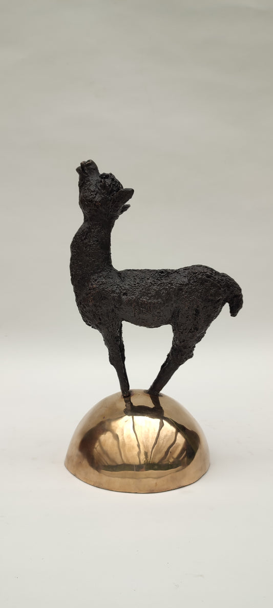 BRONZE CAST SCULPTURE "Adventurous Alpaca" Limited Edition